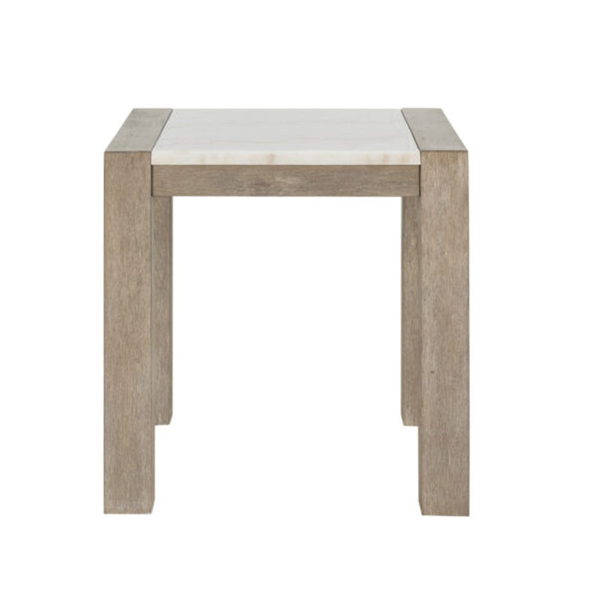 Ana Beige End Table - Modern Marble Accent