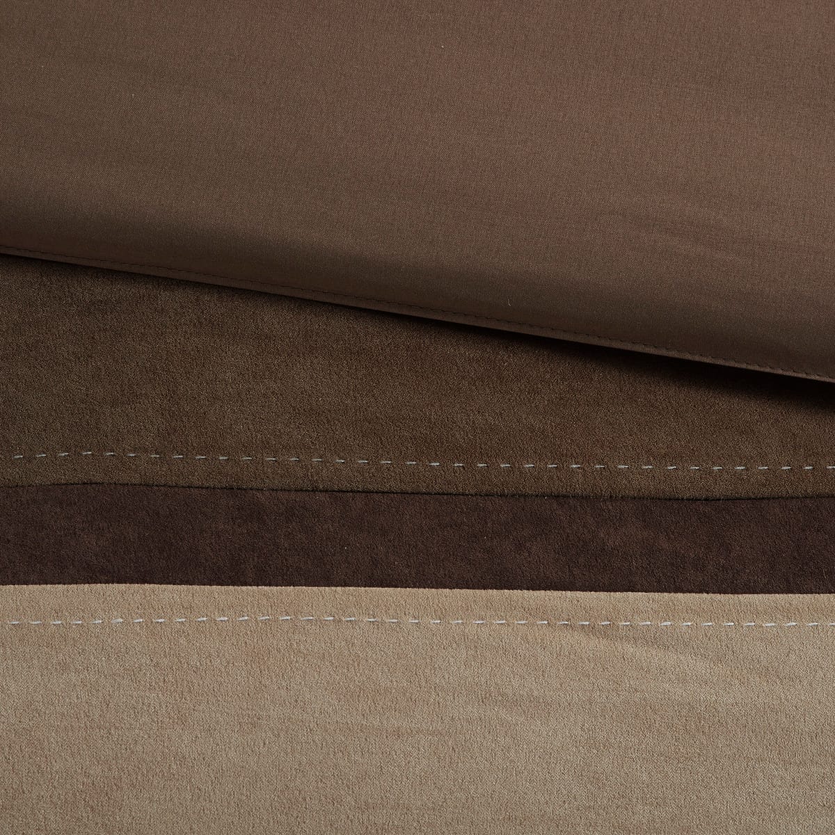 Queen Brown Polyester Comforter Set 7 Piece