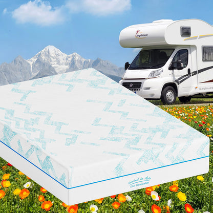 Short Queen Memory Foam Mattress - 8 Inch White for Bedroom
