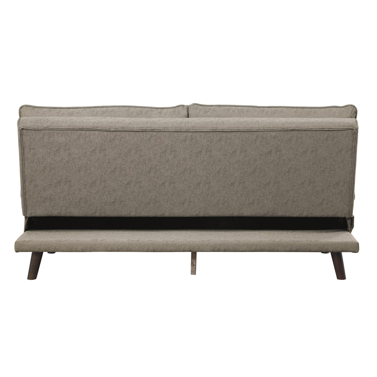 Brown Solid Wood Sleeper Sofa - 2 Seat Lounger for Living Room