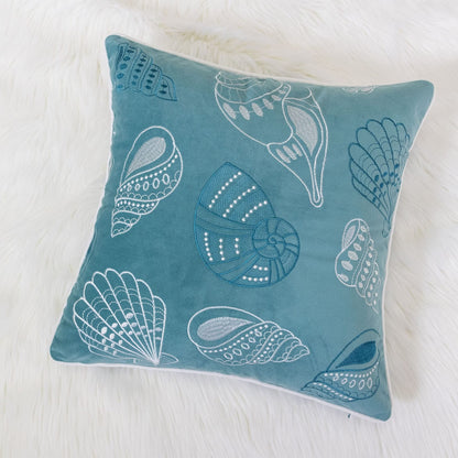 Light Blue Velvet Pillow Covers Set of 2, 20x20 Accent Pillows