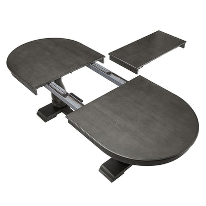 94 Inch Extendable Dark Brown Dining Table - Perfect for Large Families
