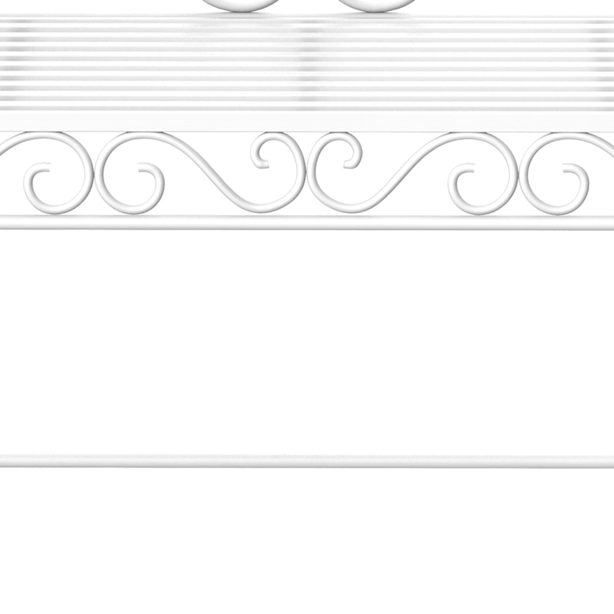 White Iron Patio Bench - Outdoor Garden Bench