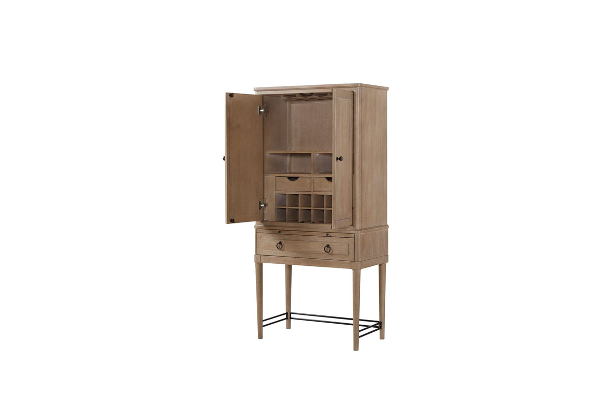 Bar Cabinet in Sand - Storage & Wine Display