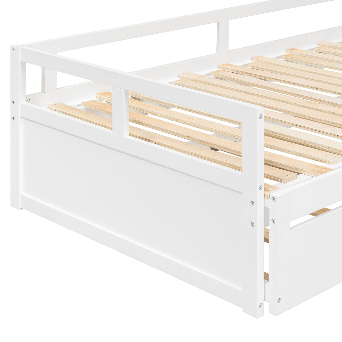 Extending Daybed with Trundle - White Solid Wood