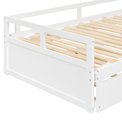 Extending Daybed with Trundle - White Solid Wood