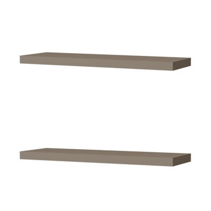 Iva Floating Shelf Taupe - 2 Shelves, Wall Mounted Display for Living Room