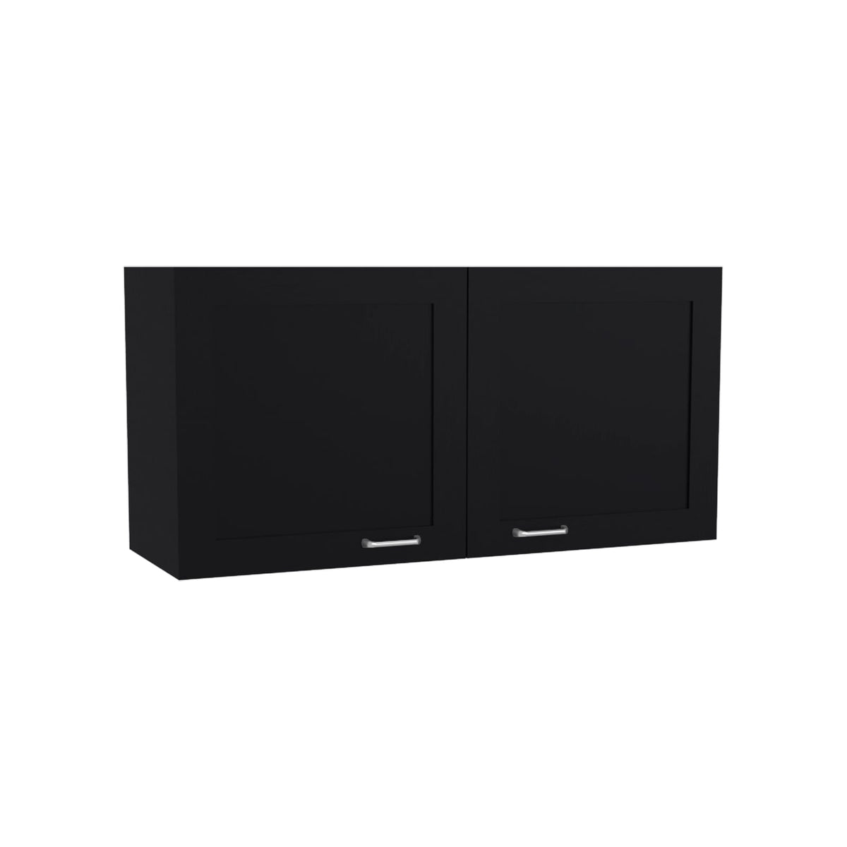 Zurich Wall Cabinet - Black MDF Kitchen Storage Cabinet