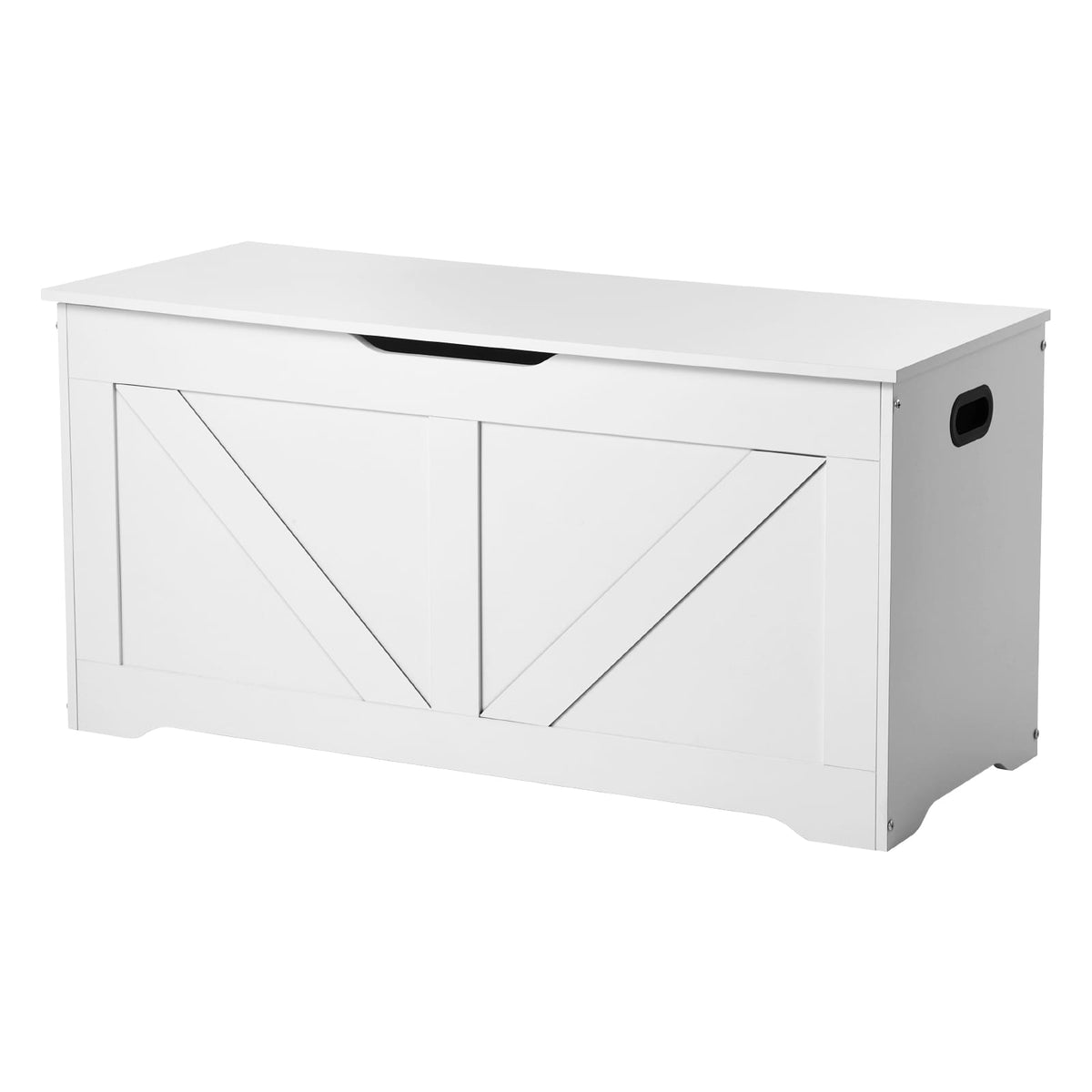 White Kids Storage Bench - Large Toy Box Chest