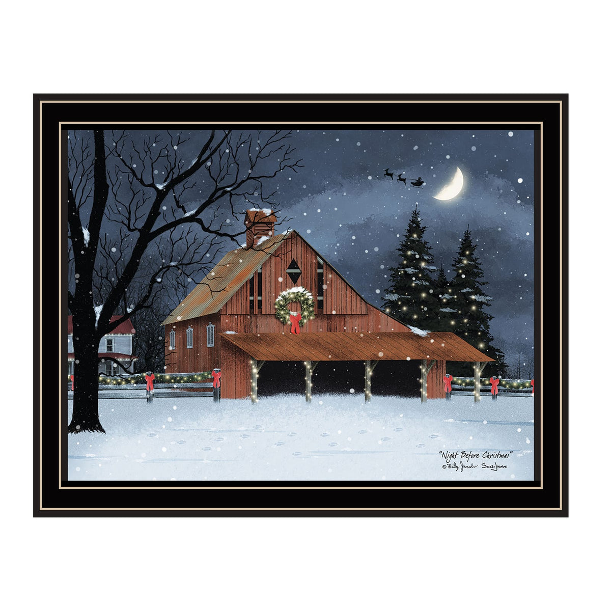 Trendy Wall Art Print - Night Before Christmas Decor