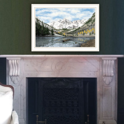 Trendy Wall Art Maroon Bells - Living Room & Bedroom Decor