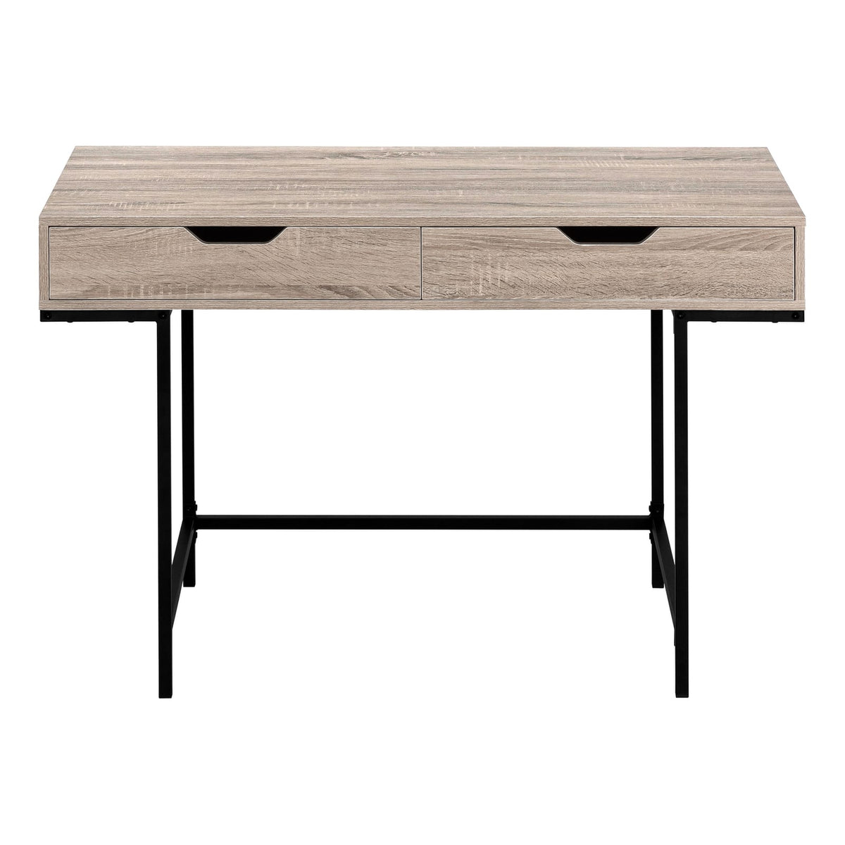 Computer Desk, Taupe Storage Drawers - 48"L Home Office Desk
