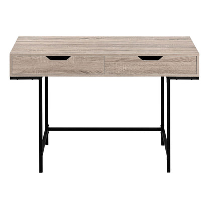 Computer Desk, Taupe Storage Drawers - 48"L Home Office Desk