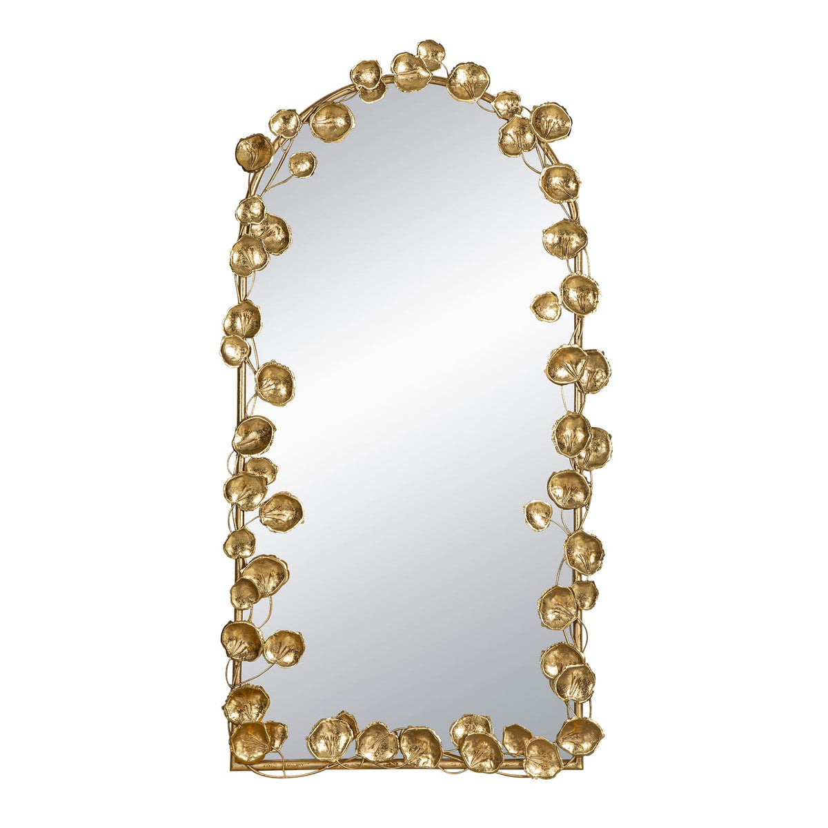 Gold Iron Full Length Mirror for Bedroom Wall Decor and Storage