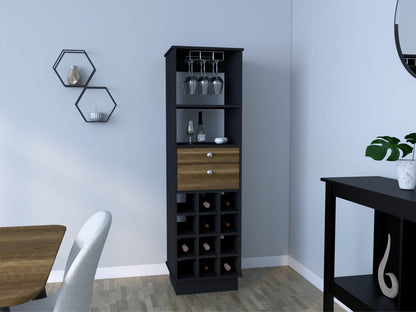 Walnut Wine Cabinet 15.7'' Top Storage