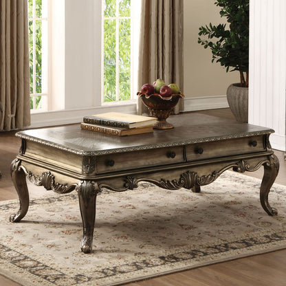 Vintage MDF Storage Table with Drawers for Living Room