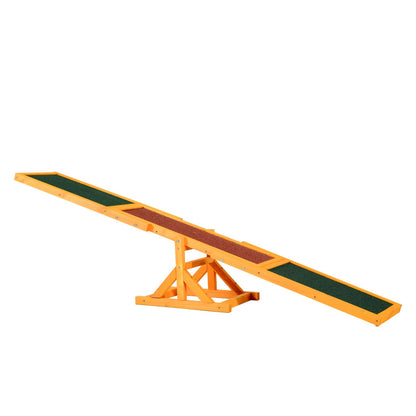Wooden Dog Agility Seesaw - Natural Wood Platform