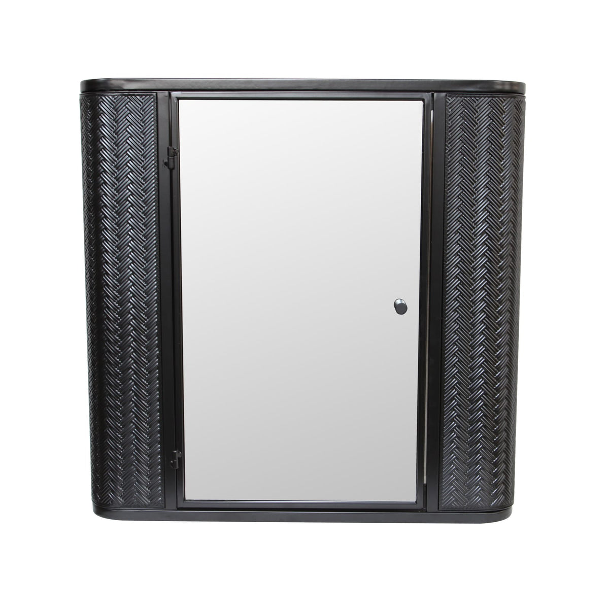 Antique Black Wall Mounted Bathroom Cabinet with Mirror