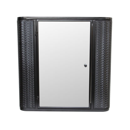 Antique Black Wall Mounted Bathroom Cabinet with Mirror