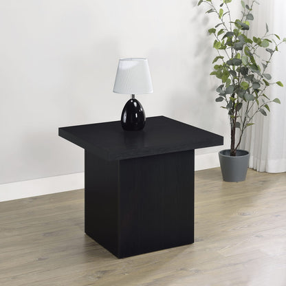 Exeter Black Square End Table - Modern Coffee Table for Living Room