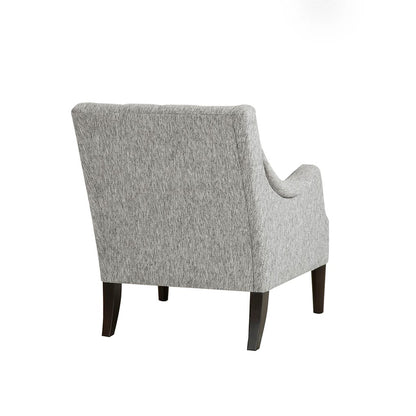 Grey Button Tufted Accent Chair - Comfortable & Stylish