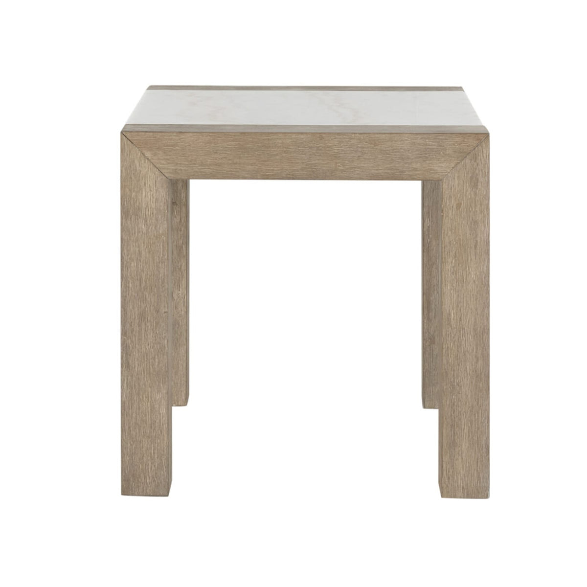 Ana Beige End Table - Modern Marble Accent
