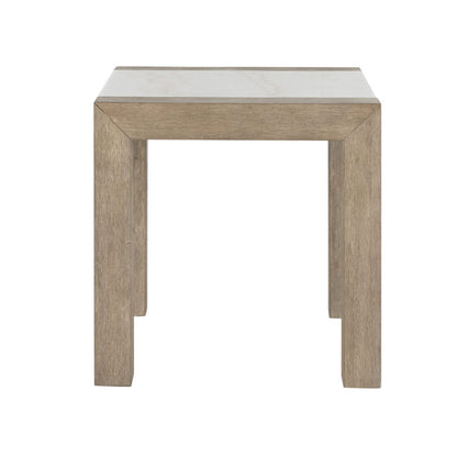 Ana Beige End Table - Modern Marble Accent
