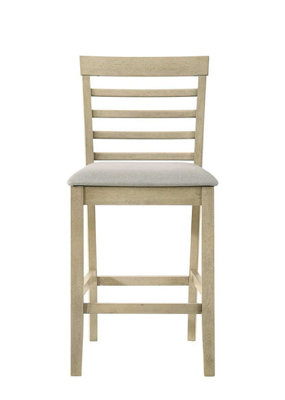 Cream Square Dining Table Set with 5 Chairs