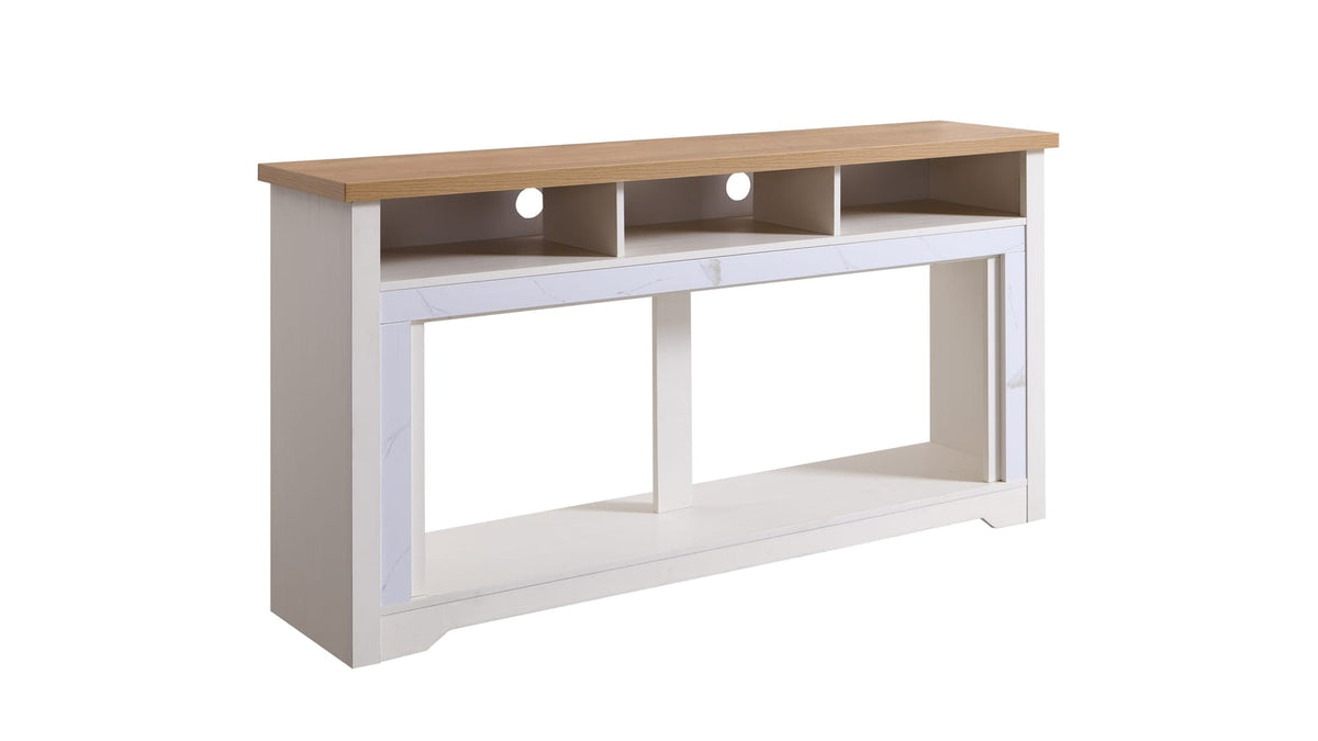 60" Electric Fireplace TV Stand - Cream White