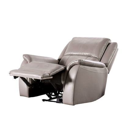 Light Gray Power Recliner - Transitional Style, 1pc Comfort