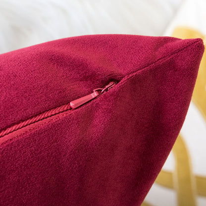 Dora Vintage Vine Set of 2 - Red Polyester Pillow Covers