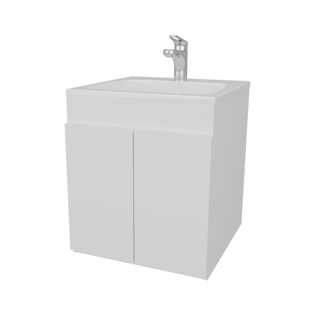 White Bathroom Vanity with Two Doors - Storage Cabinet