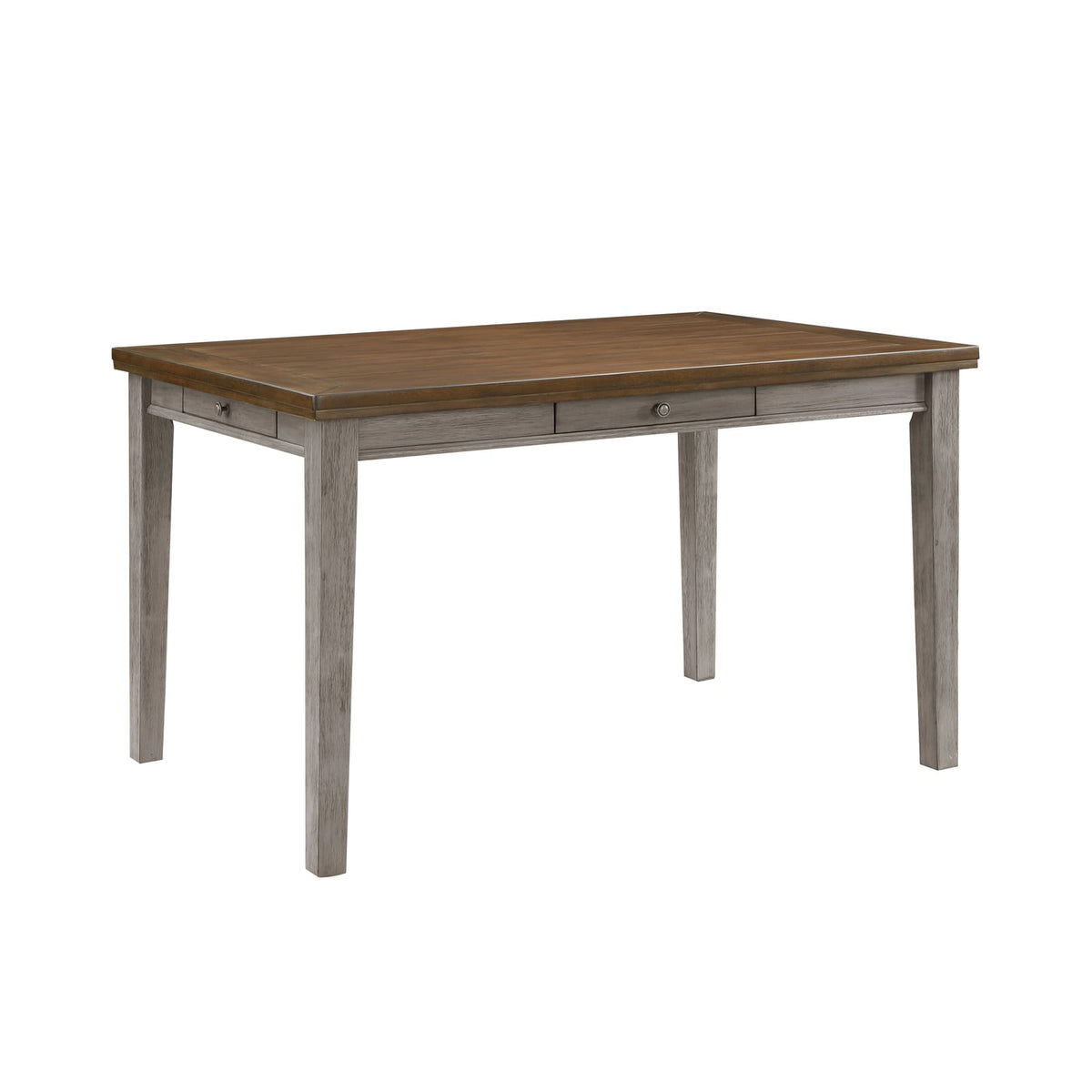 Traditional Cherry & Gray Counter Height Dining Table - Seats 6