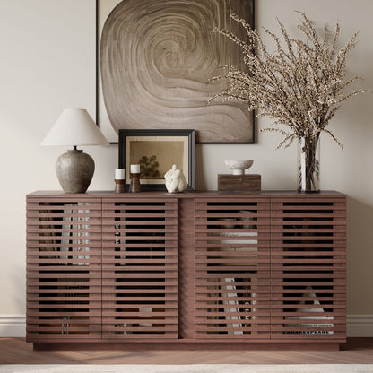 Oak Sideboard Buffet with Shelves - Dining Room Storage
