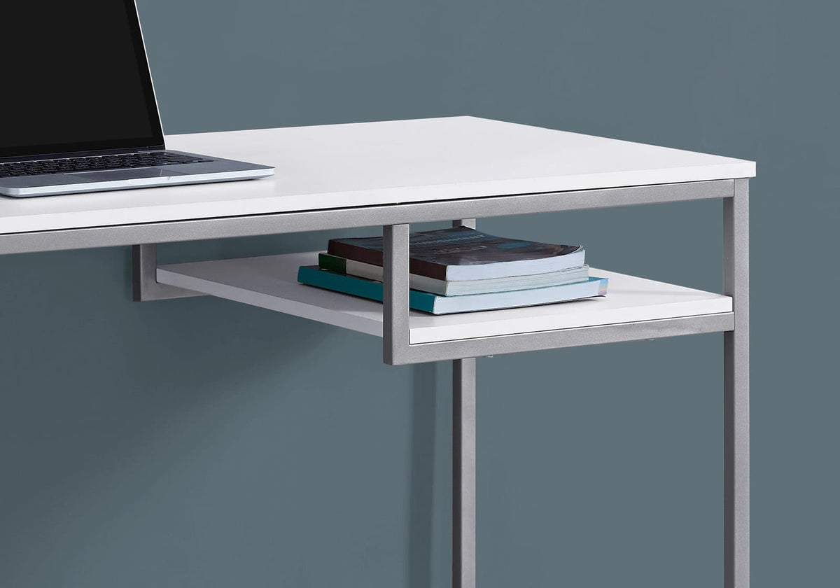 Computer Desk, White MDF - 48" Home Office Desk