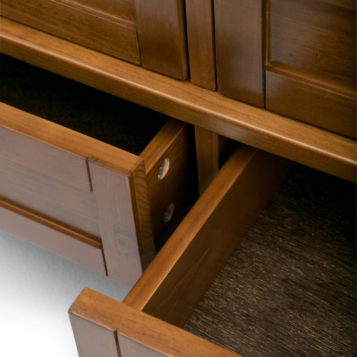 Light Brown Wood Console Table - 48" Wide Storage Sofa Table