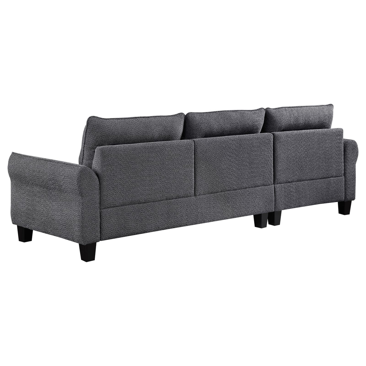 Verona Grey Loose Back Sectional Sofa - L-Shaped, 4 Seats
