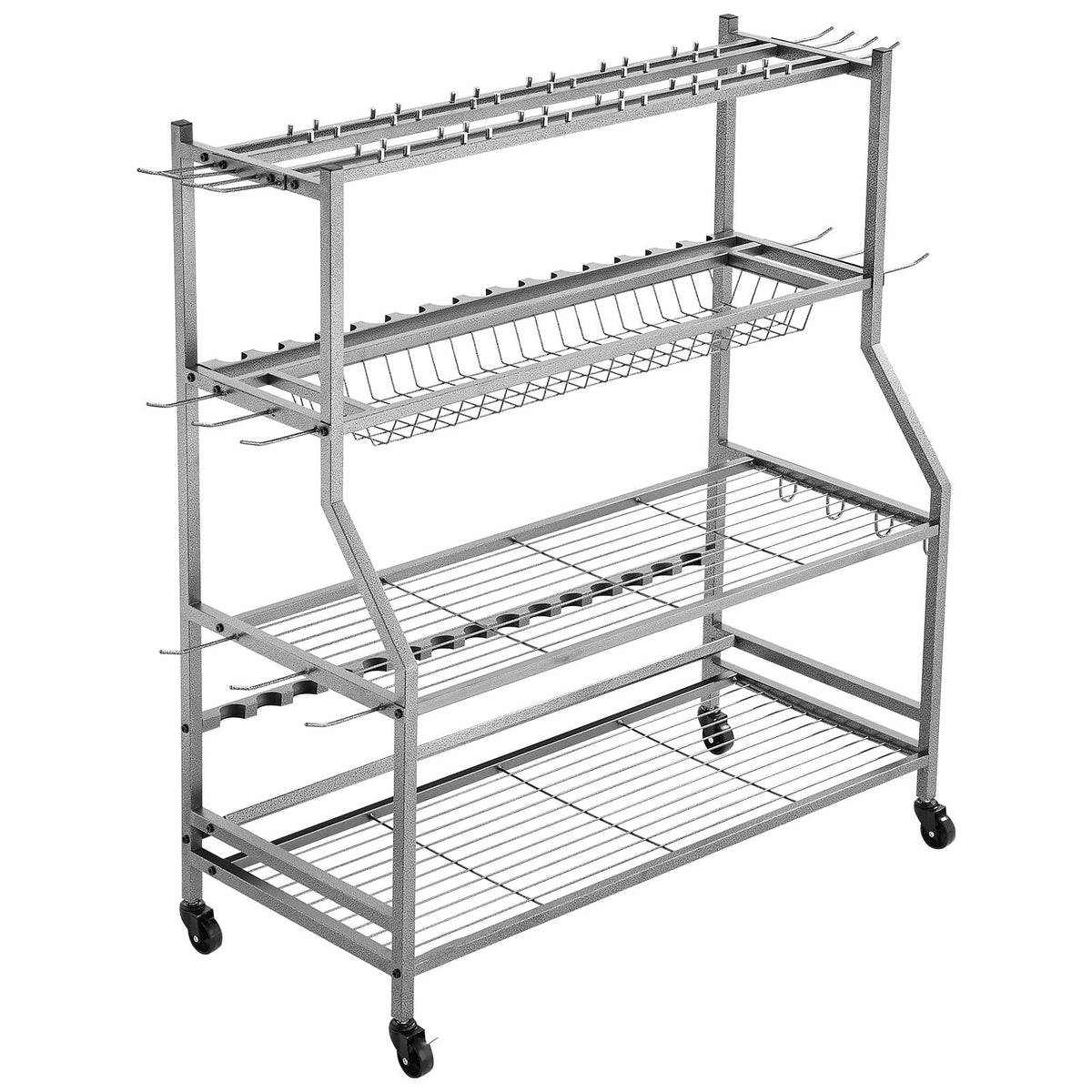15 Pole Fishing Rod Holder - Garage & Storage Cart Organizer