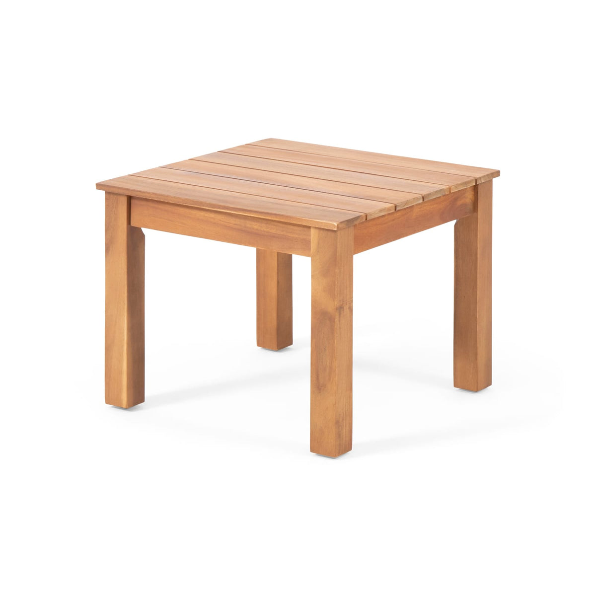 Acacia Wood Side Table - Brown Patio Furniture