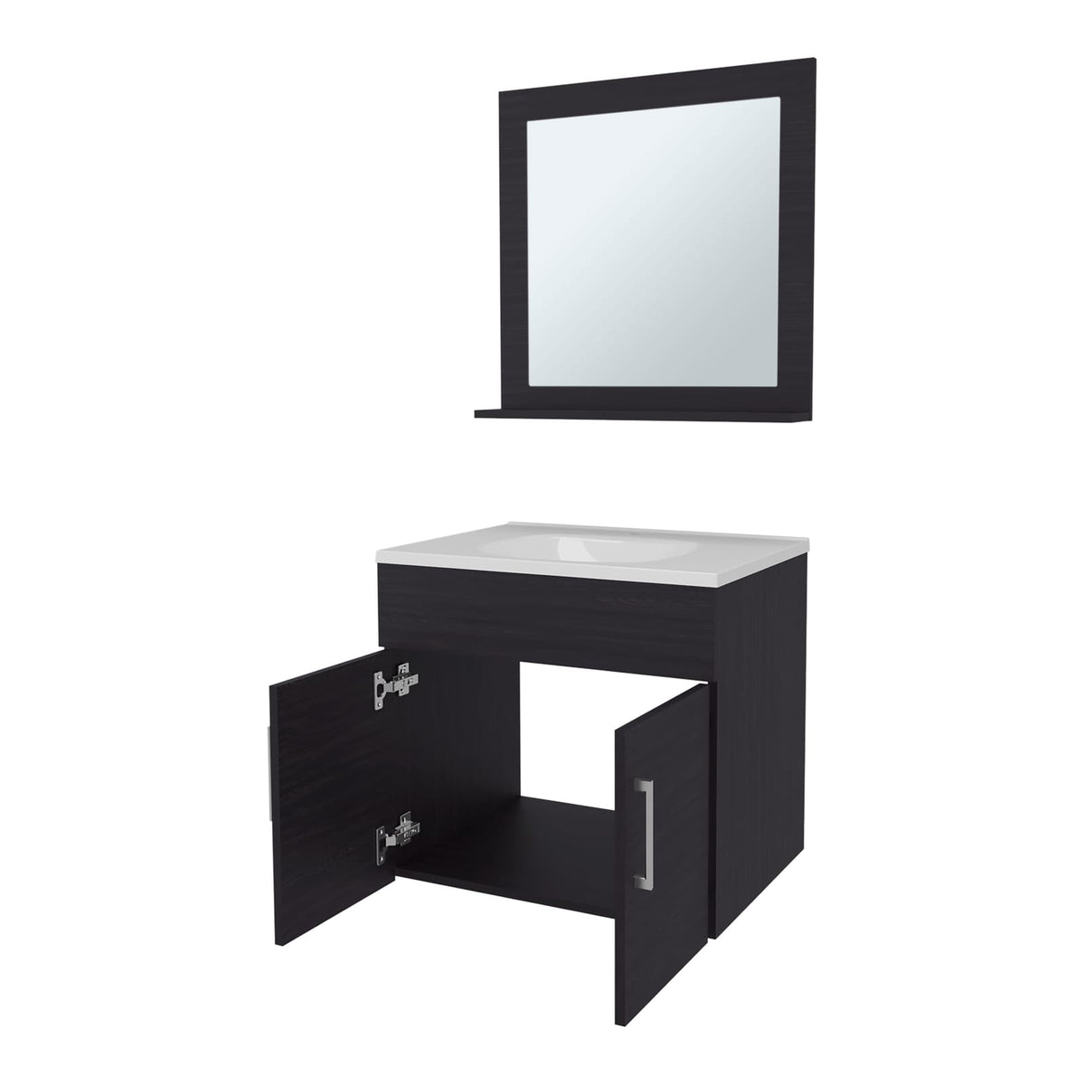 24 Inch Wenge Floating Bathroom Vanity Cabinet
