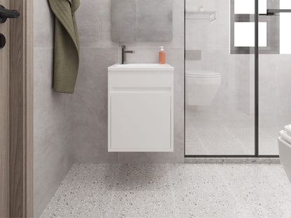 Sutcliffe Vanity Sink - White Engineered Wood Bathroom Vanities