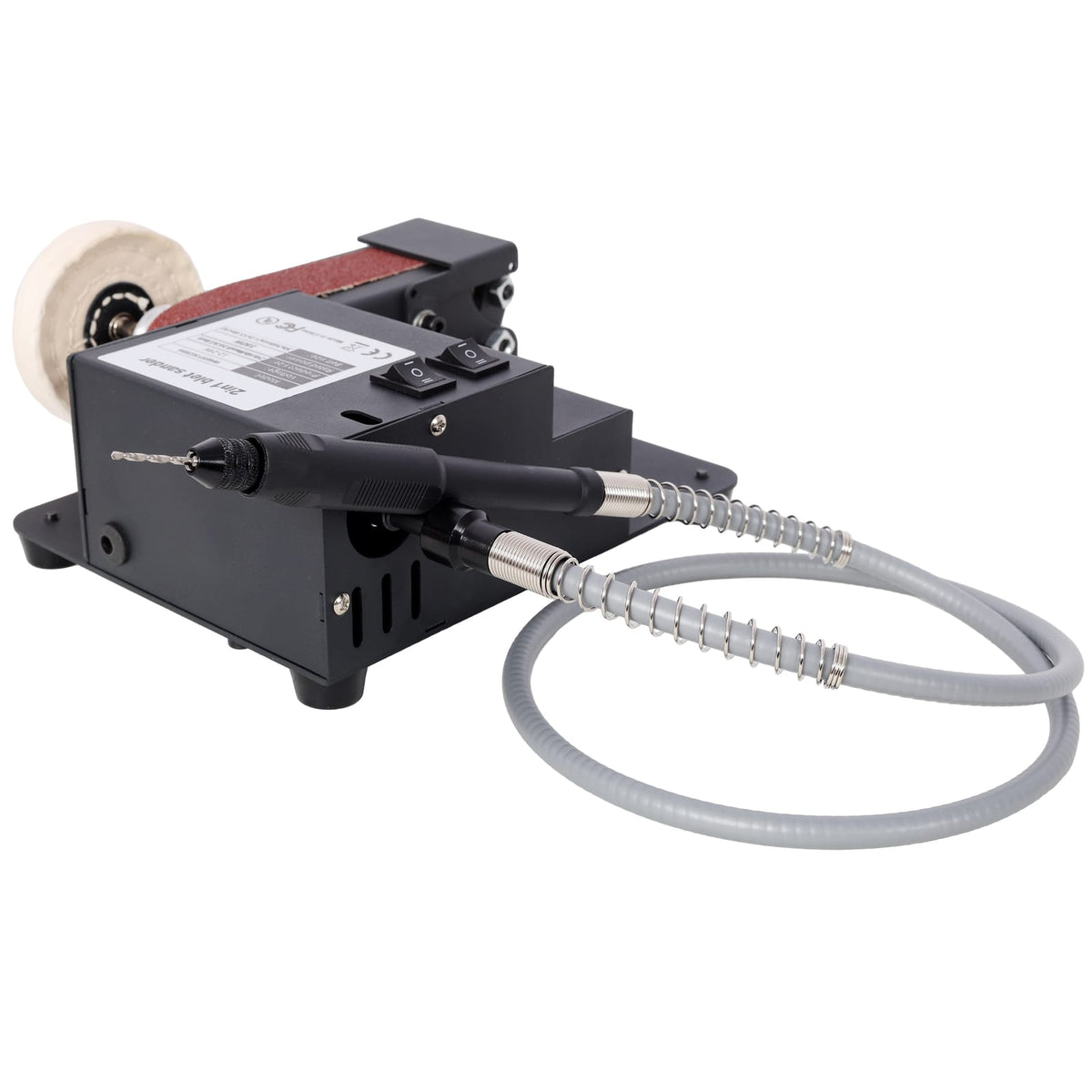 2-in-1 Belt Sander - Mini Electric Polisher, Black