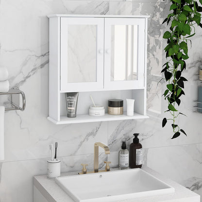Modern White MDF Bathroom Mirror Cabinet for Renovations