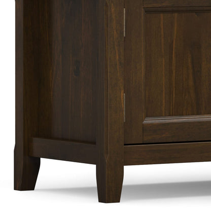 Solid Wood TV Stand - Mahogany Brown - 72" Wide for Living Room