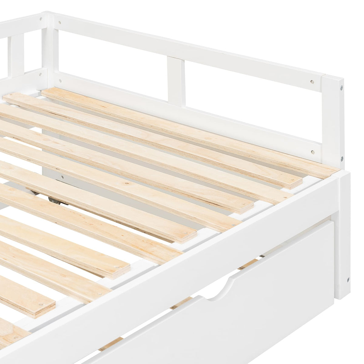 Extending Daybed with Trundle - White Solid Wood