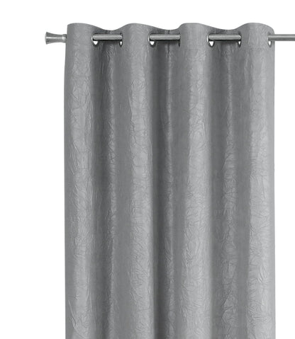 Silver Micro Suede Curtains - 2 Panels, 95" Long
