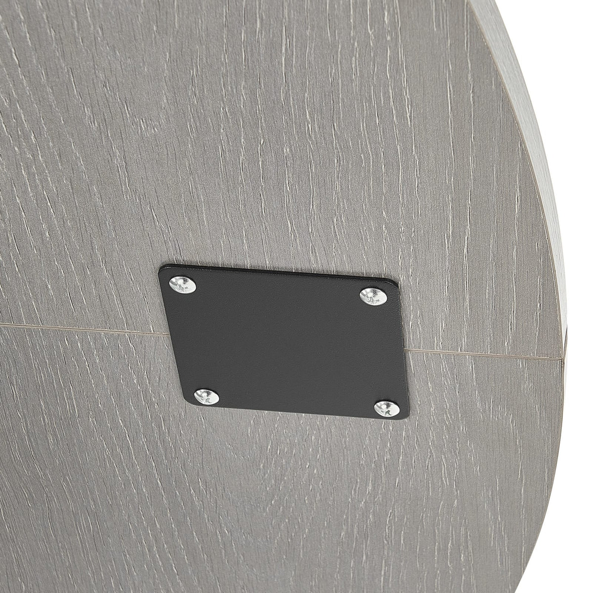 47 Inch Round Dining Table - Gray Fiberboard, Seats 4-6