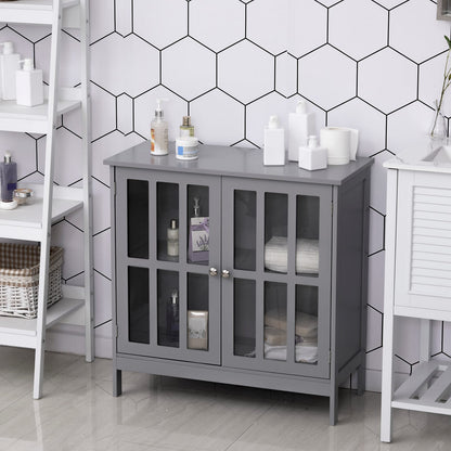 Grey MDF Buffet Cabinet - Kitchen Storage Sideboard
