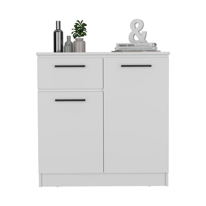 White Orleans Dresser - 2-Door & 1 Drawer Storage for Bedroom