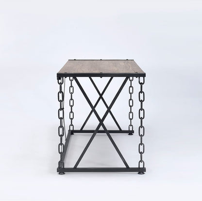 Black Oak Writing Desk - Rectangular Office Table